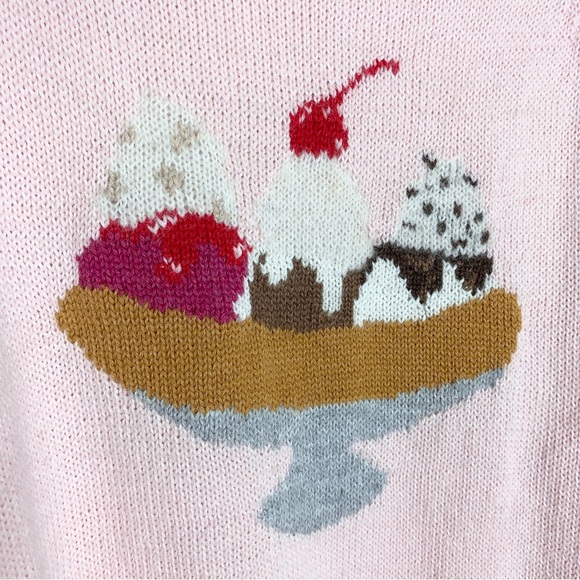 Rachel Antonoff Banana Split Alpaca Wool Blend Sweater (Sz S) Light Pink - Picture 8 of 13